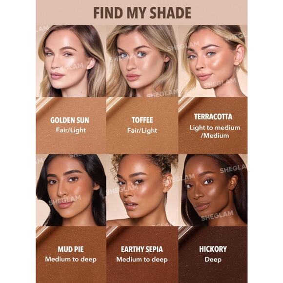 SHEGLAM Liquid Shimmer Bronzer – Terracotta | Medium Neutral Glow for Light - Picture 8 of 10